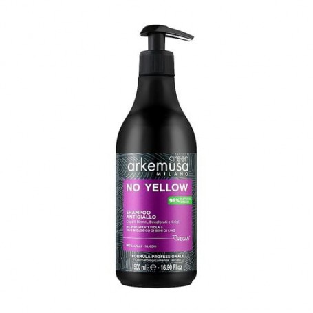 Шампунь Arkemusa Green No Yellow Shampoo для нейтрализации желтизны, для блонда, осветленных и седых волос, 500 мл