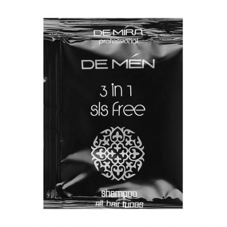 Мужской безсульфатный шампунь DeMira Professional DeMen 3-in-1 Shampoo, 10 мл (пробник)