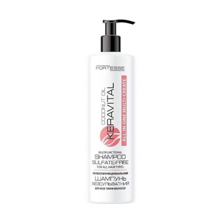 Мультифункциональный безсульфатный шампунь Fortesse KeraVital All-In-One Multi-Create Shampoo для всех типов волос, 400 мл