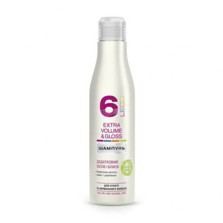Шампунь Leco Extra Volume & Gloss Shampoo Дополнительный объем и блеск, для сухих и нормальных волос, 250 мл
