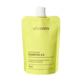 Шампунь Who Cares Shampoo 2.0 Fundamental Repair для глубокого очищения нормальной и склонной к жирности кожи головы, 75 мл