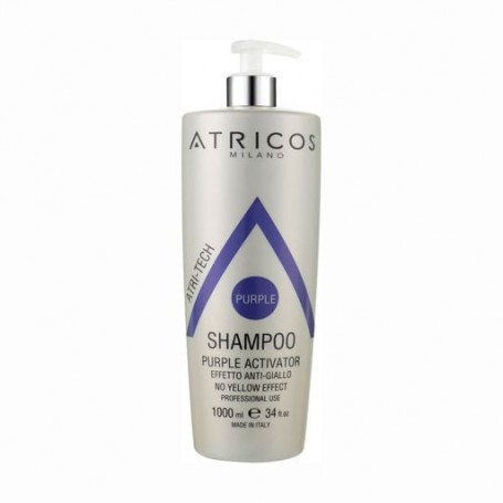 Шампунь-активатор Atricos Milano Atri-Tech Purple Activator Shampoo для зменшення ефекту жовтого кольору волосся, 1 л