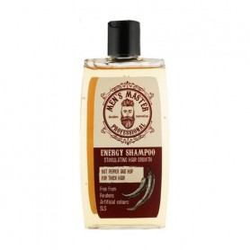 Мужской стимулирующий шампунь Men's Master Energy Shampoo Красный перец, кофеин и хмель, для густых волос, 260 мл