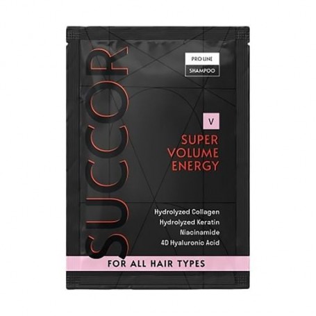 Шампунь Succor Super Volume Energy Shampoo для объема всех типов волос, 10 мл