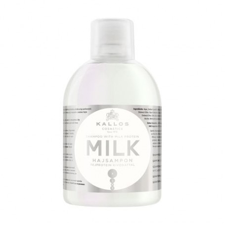 Питательный шампунь для волос Kallos Cosmetics Milk Protein Shampoo с молочным протеином, 1 л