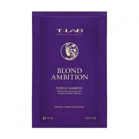 Шампунь T-LAB Professional Blond Ambition Purple Shampoo для коррекции цвета и питания волос, 15 мл