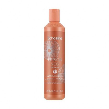 Шампунь Echosline Keratin Veg Shampoo для окрашенных и химически обработанных волос, с кератином, 300 мл