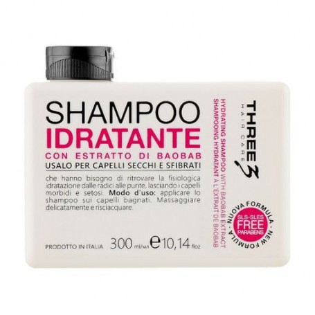 Увлажняющий шампунь для волос Faipa Roma Three Hair Care Hydrating Shampoo с экстрактом баобаба, 300 мл