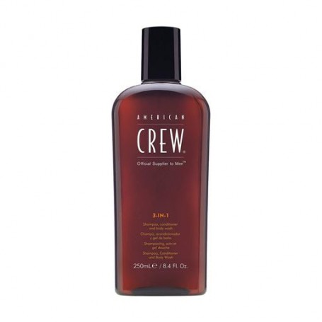 Мужской шампунь, кондиционер и гель для душа 3 в 1 American Crew 3-in-1 Shampoo, Conditioner & Body Wash, 250 мл