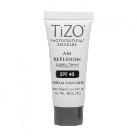 Дневной питательный крем для лица и тела TiZO Photoceutical Skincare AM Replenish Lightly Tinted SPF 40 с легким оттенком, 5 г