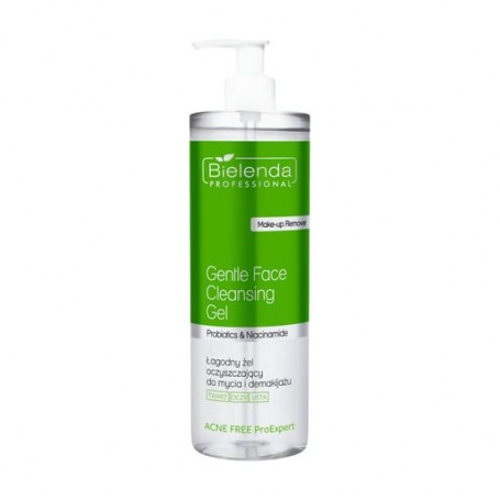 Нежный очищающий гель для лица Bielenda Professional Acne Free Pro Expert Gentle Face Cleansing Gel, 500 г