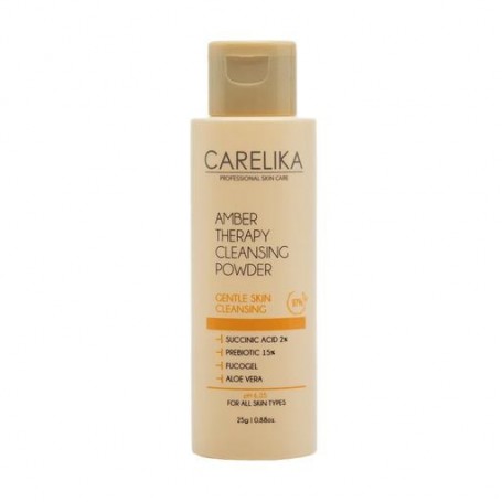 Очищающая пудра для лица Carelika Amber Therapy Cleansing Powder с янтарной кислотой, 25 г