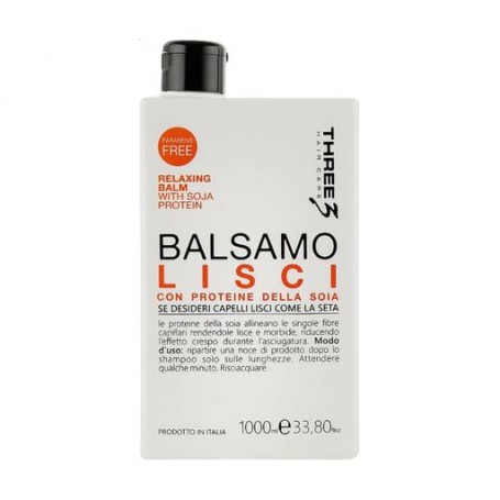 Разглаживающий бальзам для волос Faipa Roma Three Hair Care Relaxing Balm с протеинами сои, 1 л