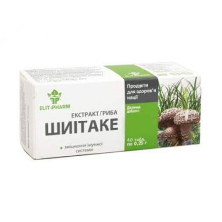 Грибной комплекс Elit-Pharm Экстракт гриба Шиитаке 40 таб (1261663)
