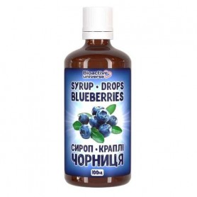 Комплекс для профилактики зрения Bioactive Universe Blueberries Syrup-Drops 100 ml /20 servings/ (1443728)