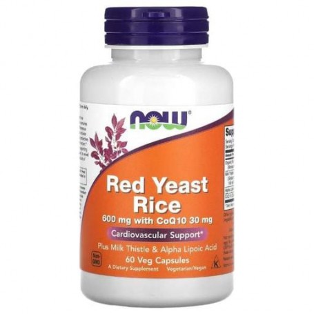 Красный рис NOW Foods Red Yeast Rice &amp CoQ10 60 Veg Caps (1219752)