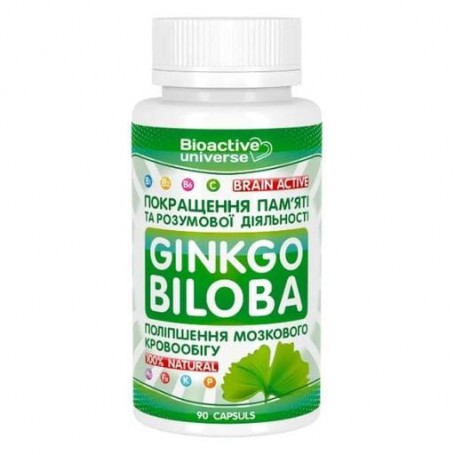 Комплекс для профилактики работы головного мозга Bioactive Universe Ginkgo Biloba 90 Caps (1443722)