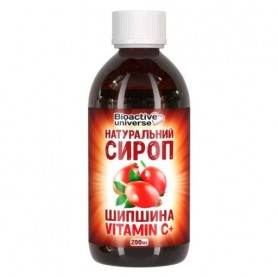 Экстракты для повышения иммунитета Bioactive Universe Шиповник Витамин С+ Натуральный сироп 200 ml /40 servings/ (1443836)