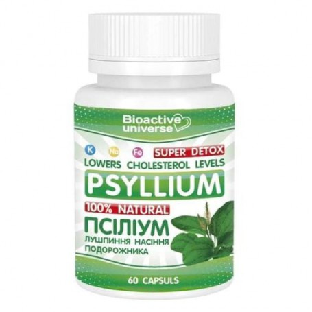 Улучшение работы кишечника Bioactive Universe Psillium Super Detox Caps 60 Caps (1443832)