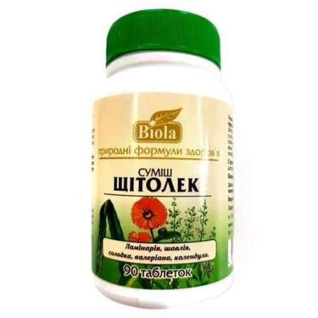 Комплекс для профилактики щитовидной железы Biola Смесь Щитолек 90 таблеток (1151939)
