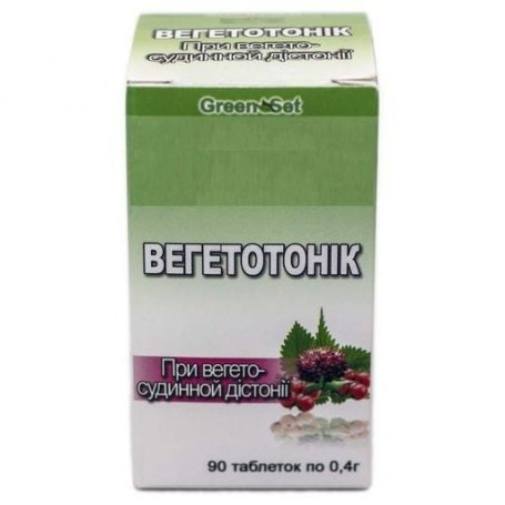 Комплекс для профилактики давления и кровообращения GreenSet Вегетотоник - При вегето-сосудистой дистонии 90 таблеток (1095584)