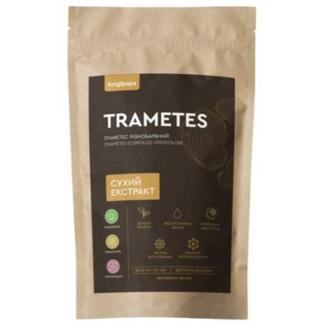 Грибной комплекс Fungipapa Траметес разноцветный (Trametes (Coriolus) versicolor) - cухой экстракт 60 г /30 порций/ (1030669)