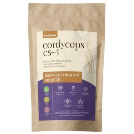 Грибной комплекс Fungipapa Кордицепс военный (Cordyceps militaris) - ферментированный мицелий 60 г /30 порций/ (1030658)