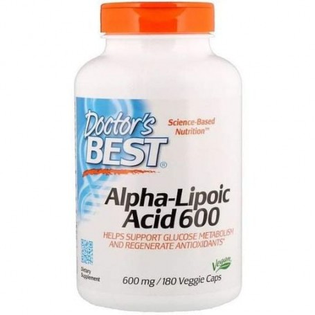 Альфа-липоевая кислота Doctor's Best Alpha-Lipoic Acid 600 mg 180 Veg Caps (904240)