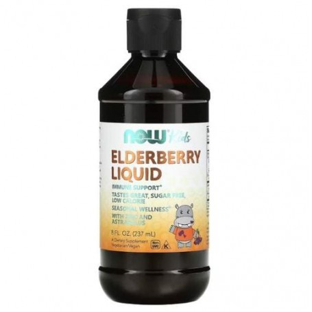 Ягоды черной бузины NOW Foods Elderberry Liquid for Kids 237 ml /23 servings/ (857511)
