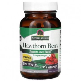 Комплекс для профилактики нервной системы Nature's Answer Hawthorn Berry 1500 mg 90 Veg Caps (944586)