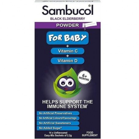 Бузина Sambucol Black Elderberry For Baby Vitamin D + C 14 х 2,2 g (859903)