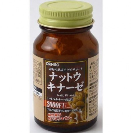 Комплекс для профилактики давления и кровообращения Orihiro Nattokinase 2000 FU 350 mg 60 Caps (872371)