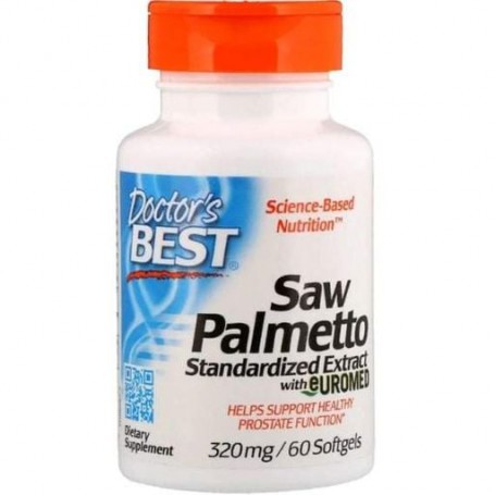 Экстракты ягод сереноа Doctor's Best Saw Palmetto, Standardized Extract with Euromed 320 mg 60 Softgels DRB-00082 (867121)