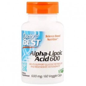 Альфа-липоевая кислота Doctor's Best Alpha-Lipoic Acid 600 mg 60 Veg Caps DRB-00133 (867056)