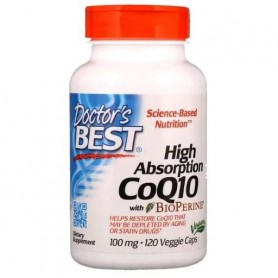 Коэнзим Doctor's Best High Absorption CoQ10 with BioPerine 100 mg 120 Veg Caps DRB-00188 (866815)