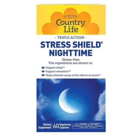 Комплекс для профилактики нервной системы Country Life Stress Shield Nighttime 60 Caps (865122)