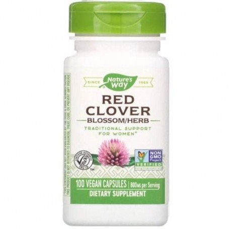 Красный клевер Nature's Way Red Clover Blossom/Herb 800 mg 100 Veg Caps NWY16000 (968634)