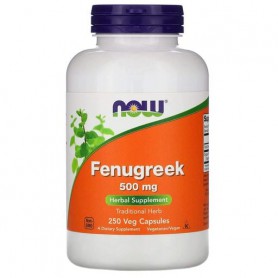 Пажитник NOW Foods Fenugreek 500 mg 250 Veg Caps (877234)