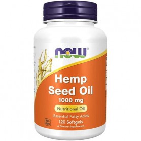 Комплекс для профилактики давления и кровообращения NOW Foods Hemp Seed Oil 1000 mg 120 Softgels (857516)