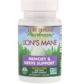 Комплекс для профилактики работы головного мозга Fungi Perfecti Lion's Mane Memory &amp Nerve Support 30 Caps FPI-03161 (861294)