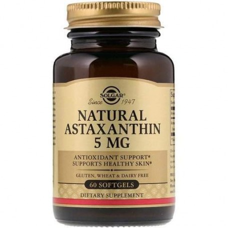 Астаксантин Solgar Natural Astaxanthin 5 mg 60 Softgels SOL-00071 (855141)