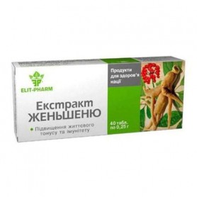 Женьшень Elit-Pharm Экстракт Женьшеня 40 таб (1261738)