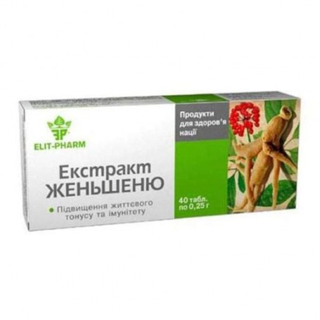 Женьшень Elit-Pharm Экстракт Женьшеня 40 таб (1261738)