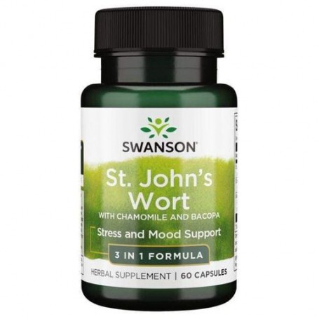 Зверобой Swanson St John's Wort with Chamomile and Bacopa 60 Caps (1028056)