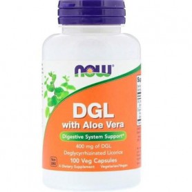 Алоэ Вера NOW Foods DGL with Aloe Vera 400 mg 100 Veg Caps NF4654 (861923)