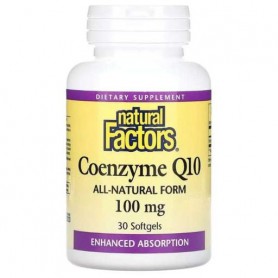 Коэнзим Natural Factors Coenzyme Q10 100 mg 30 Softgels (929296)