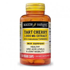 Антиоксидант Mason Natural Tart Cherry 1000 mg Extract With Turmeric 60 Veg Caps (867729)