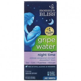 Травяные ферменты Mommy's Bliss Night Time, Gripe Water, 1 Month+, 4 fl oz 120 ml BAB05410 (861360)
