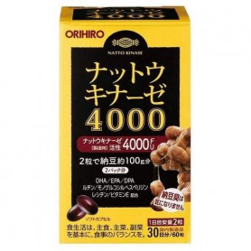 Комплекс для профилактики давления и кровообращения Orihiro Nattokinase 4000 FU 470 mg 60 Caps (881184)