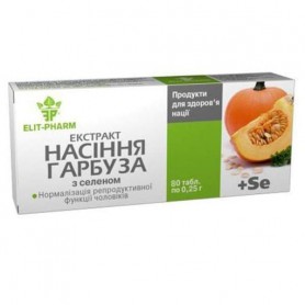 Комплекс для профилактики давления и кровообращения Elit-Pharm Экстракт Семян Тыквы с Селеном 80 таб (1261771)